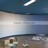 Large Format Curved Projection Screen for Simulator System