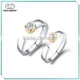 High Quality Fashion Jewelry Silver Couple Rings thumbnail-1