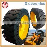 Puncture Free Solid Rubber Wheel Loader Tires for 20.5-25 26.5-25 With Rims Assembly thumbnail-1