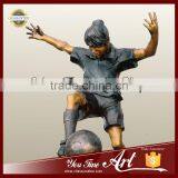 Life Size Girl Bronze Football Sports Sculptures thumbnail-2
