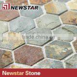 Newstar Factory Price Natural Stacked Stone Bachsplash Single Slate Mosaic thumbnail-3
