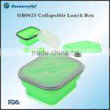 2015 Wholsale 2 Compartment Silicone Collapsible Lunch Box,silicone Lunch Container thumbnail-1