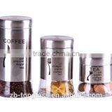 big outsole glass canister for sugar coffee tea