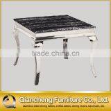 Silver 304 Stainless Steel Metal Side Table French Style thumbnail-1