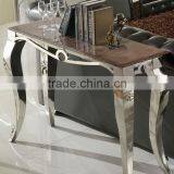 Modern Stainless Steel Marble Console N132 thumbnail-1