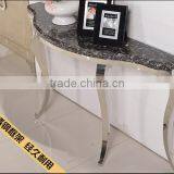 Modern Console Table Made of Stainless Steel and Marble thumbnail-3