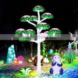 Home garden decorative 350cm Height outdoor artificial green flashing LED solar lighted up mashroom trees EDS06 1429