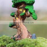 Custom Resin Crafts Garden Decor Artificial Miniature Tree House Gnome thumbnail-2