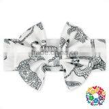 Baby Girls New Printing Headwarp Elastic Hair Band Cute Bowknot Turban Headbands thumbnail-2