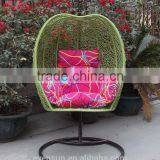 Modern Half-Apple Shaped Hammock Rattan Hanging Swing Egg Chair thumbnail-1