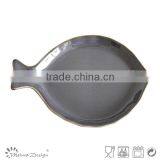 Wholesale Solid Color Glazed Fish Shape Plate thumbnail-2