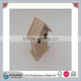 Small Unfinished Paulownia Wood Bird Cage With 2 Holes thumbnail-3