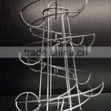 Novelty ECO-friendly Iron Wire Black Silver Metal Egg Stand Rack Spiral Egg Holder for Kitchen Storage thumbnail-4