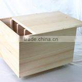 Solid Pine Wood Wooden Wine Box With Good Offer thumbnail-1