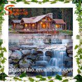 Chinese Fiberglass Outdoor Fountains and Glass Waterfalls With Pumps Artificial Decorative Small Garden Water thumbnail-1