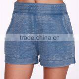 OEM Women Plain Cotton French Terry Knit Sleep Shorts Sexy Cycling Yoga Shorts Wholesale Custom Manufacturer Shorts Pants thumbnail-3
