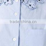 100% Cotton Girls Flower Embroidery Shirt OEM Service thumbnail-5