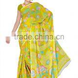 New Printed Styles Saree With Blouse Material thumbnail-2