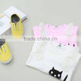 Cartoon Cat Print Children Long Sleeve Lovely Kids Brand t Shirt thumbnail-2