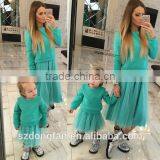 Stylish Mommy And Me Skirts Matching Pullover Sweatshirt Mommy And Baby Matching Tu Tu Dress For Girl thumbnail-2