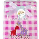 China Supplier Custom Cartoon Embroidered Baby Fleece Blanket thumbnail-3