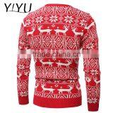 Custom Men Christmas Jumper Reindeer Long Sleeve Knitted Sweater thumbnail-3