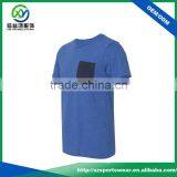 High Quality Cotton O-neck Sport Men t Shirts With Pocket thumbnail-1