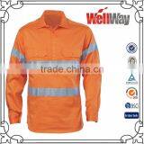 Long Sleeve Breathable Cotton Fabric Two Tone Mechanic Shirt thumbnail-6