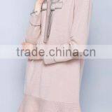 New Season China Factory Mature Ladies v Neck Loose Sweater Dress for Wholesale thumbnail-3