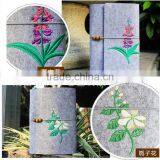Novel Logo Custom Felt Cover With Embroidery Spiral Binding Dairy Notebook With Elastic Band thumbnail-2