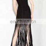 New Fashion Women Bandage Dress Mature Ladies Modest Sexy Tassel Dress thumbnail-4