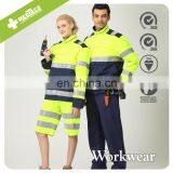 Yellow and Blue Customized Reflective Pipe Working Safety Jacket thumbnail-1