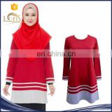 New 8 colors hot in malaysia muslim blouse,office blouse plus size muslimah blouse in stock