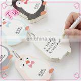 Top Quality Customized Promotion Luxury Funny Penguin Shaped Sticky Note Pad Stationery Wholesale From China