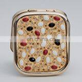 2017 Hot Sell Wholesale Personalized Design Gift Crystal Cosmetic Compact Mirror,pocket Cosmetic Mirror