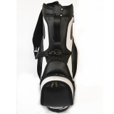 2019 New Black/white Contracted PU Leather Barrel Golf Club Bag thumbnail-4