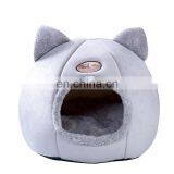 I@home Amazon Warm Round Semi-closed Cozy Luxurious Plush Cat Nest Bed for Cat thumbnail-3