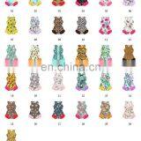 Floral Pattern Blooming Sunflower Black and White Stripe Printing Toddlers Soft Newborn Bodysuit Ruffle Girl Romper thumbnail-6