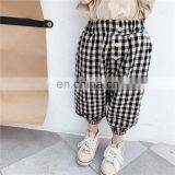 Baby Boys Casual Plaid Pants Children Leisure Trousers Black and White Toddler Girl Harem Pants Kids Outfit thumbnail-5