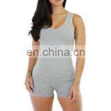 Wholesale Women One Piece Crew Neck Short Sleeve Bodycon Jumpsuit thumbnail-5