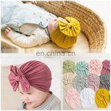 0-4Years Cotton Hair Bow Knot Kids Baby Infant Turban Hat Big Ear Knot Toddler Beanie Caps Headwraps Birthday Gift Photo Props thumbnail-6