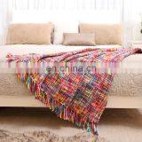 China Cheap Price Tropical Style Multi-Color Rainbow Throw Blanket 63" X 49" thumbnail-5
