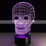 3D Lamp Skull Children's Nightlight Visual Led Night Lights For Halloween thumbnail-3