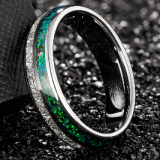 Colored Silver Foil Tungsten Gold Ring thumbnail-1