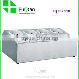 Double Lines Plastic Stainless Steel Cutlery Holder With 8 Compartments thumbnail-1