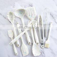 Silicone Spatula Full Package Color Dot Series Kitchen Set Integrated Cooking Shovel Spoon 10 Pcs a Set thumbnail-4