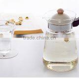 Hand Blown Glass Pitcher , Glass Pitcher With Lid Water Pot 1000ml thumbnail-1