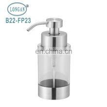 Factory Made Kitchen Laundry Liquid 250Ml Clear Acrylic Square Lotion Foam Bottle Gold With Silver Pump Lid At Good Price thumbnail-2