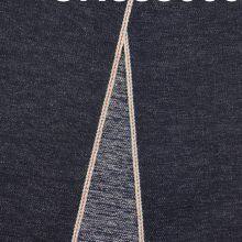 12.5oz 26% Polyester 74% Cotton Right Twill AB Yarn Black Selvedge Denim Fade 32/33