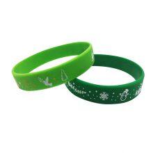 2024 Customized High Quality Rubber Silicone Bracelet Holiday Decoration Christmas Silicone Wristband thumbnail-6